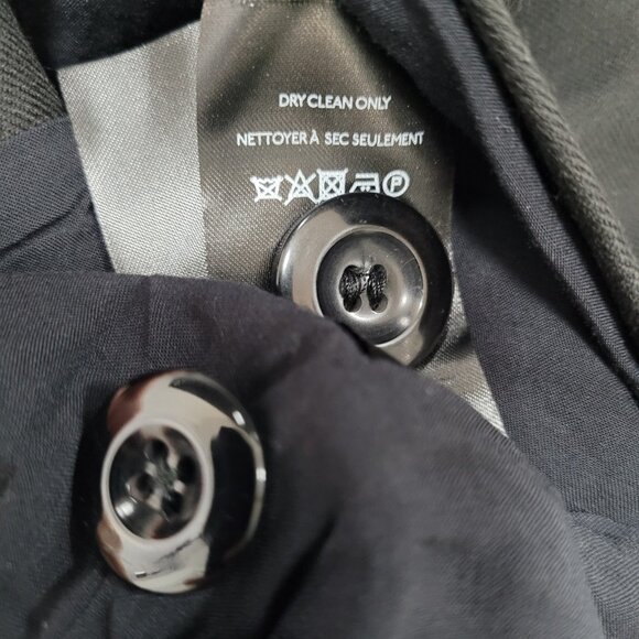 We The Free Free People Black Buttoned Cropped Notch Blazer Jacket Size Small S - Picture 14 of 14